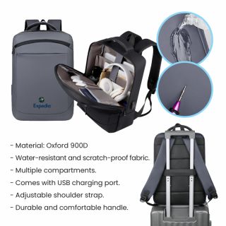 15.6" DOLLY Laptop Backpack with External USB Port 07